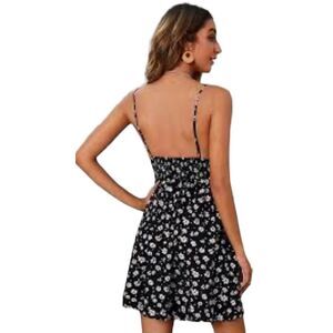Speechless Women's Juniors' Surplice Striped Rompers Size Large Black Floral New